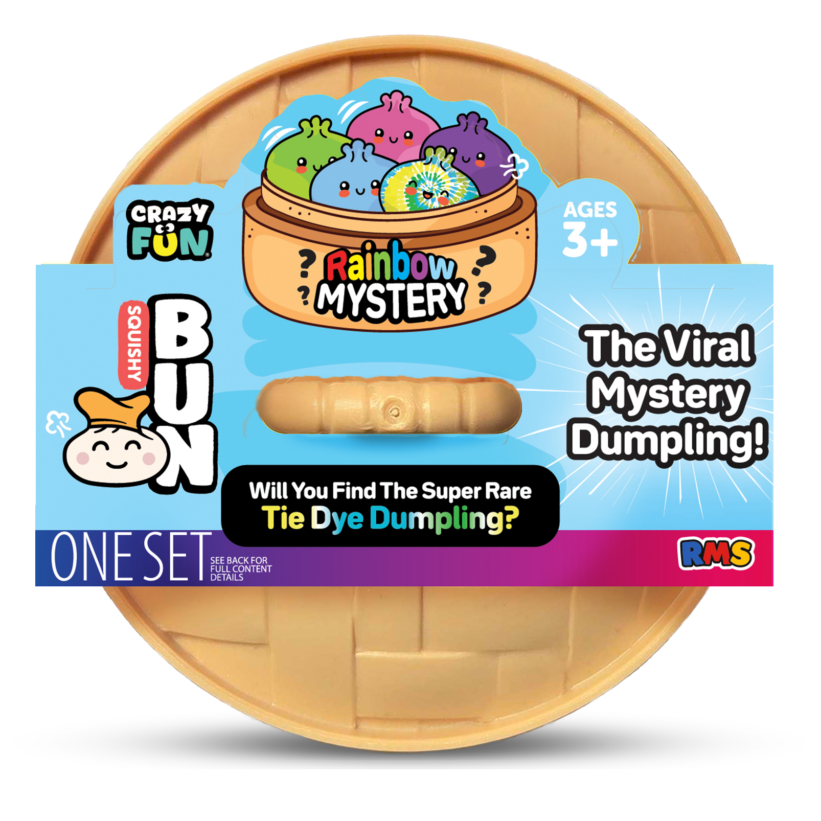 Tie-Dye Mystery Dumpling (Series 4), official RMS Crazy Fun product shot