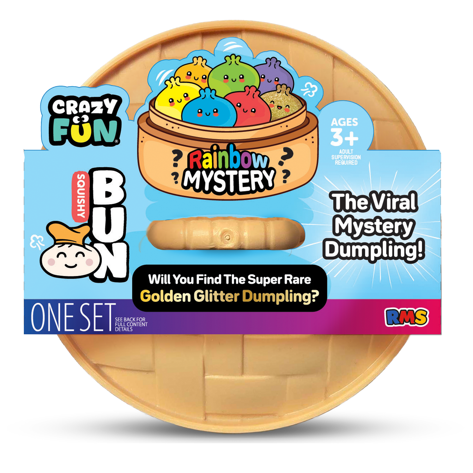 Golden Glitter Mystery Dumpling (Series 3), official RMS Crazy Fun product shot