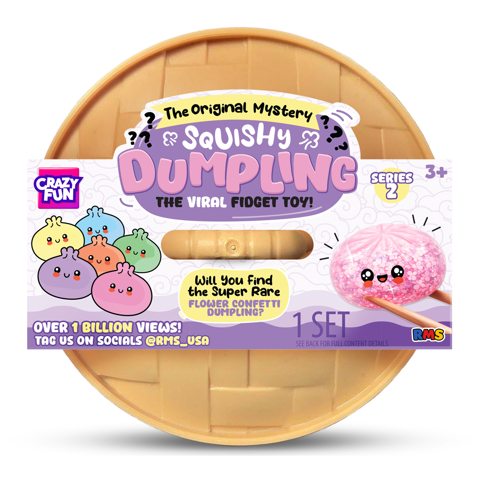Flower Confetti Mystery Dumpling, official RMS Crazy Fun product shot