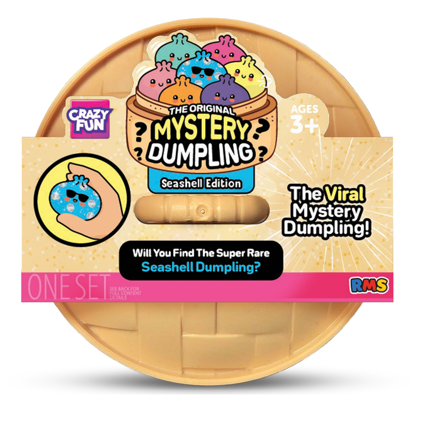 Seashell Mystery Dumpling, official RMS Crazy Fun product shot