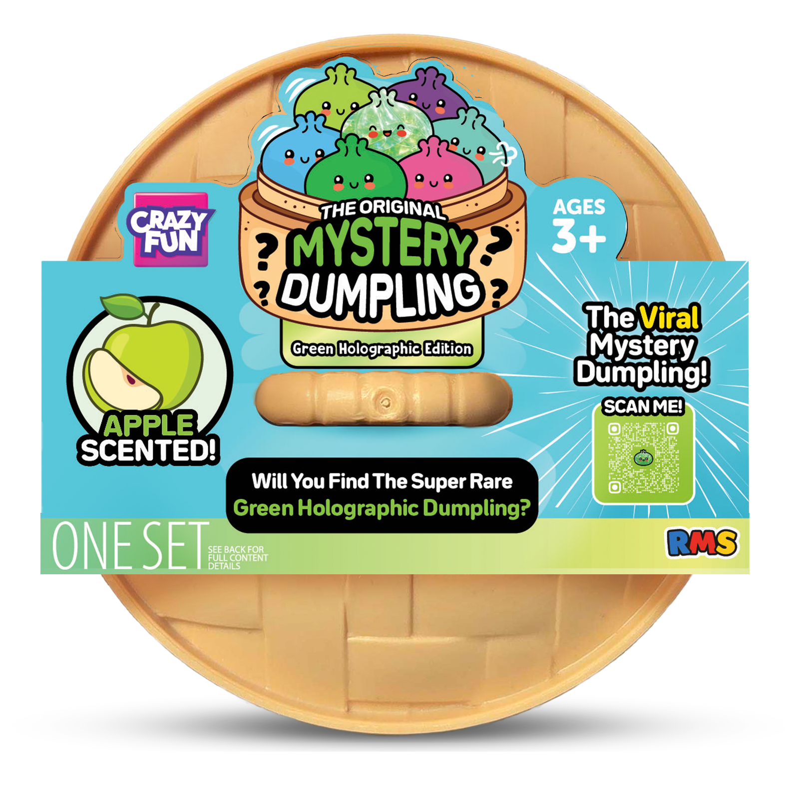 Green Holographic Mystery Dumpling, official RMS Crazy Fun product shot