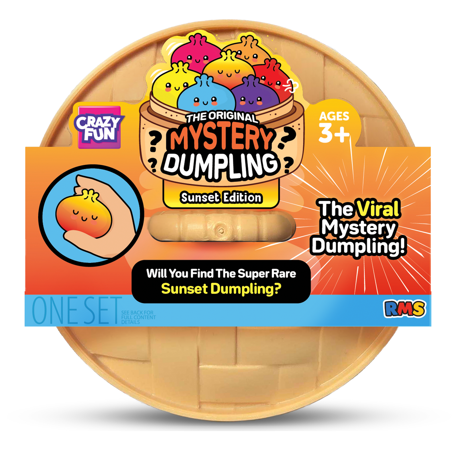 Sunset Mystery Dumpling, official RMS Crazy Fun product shot