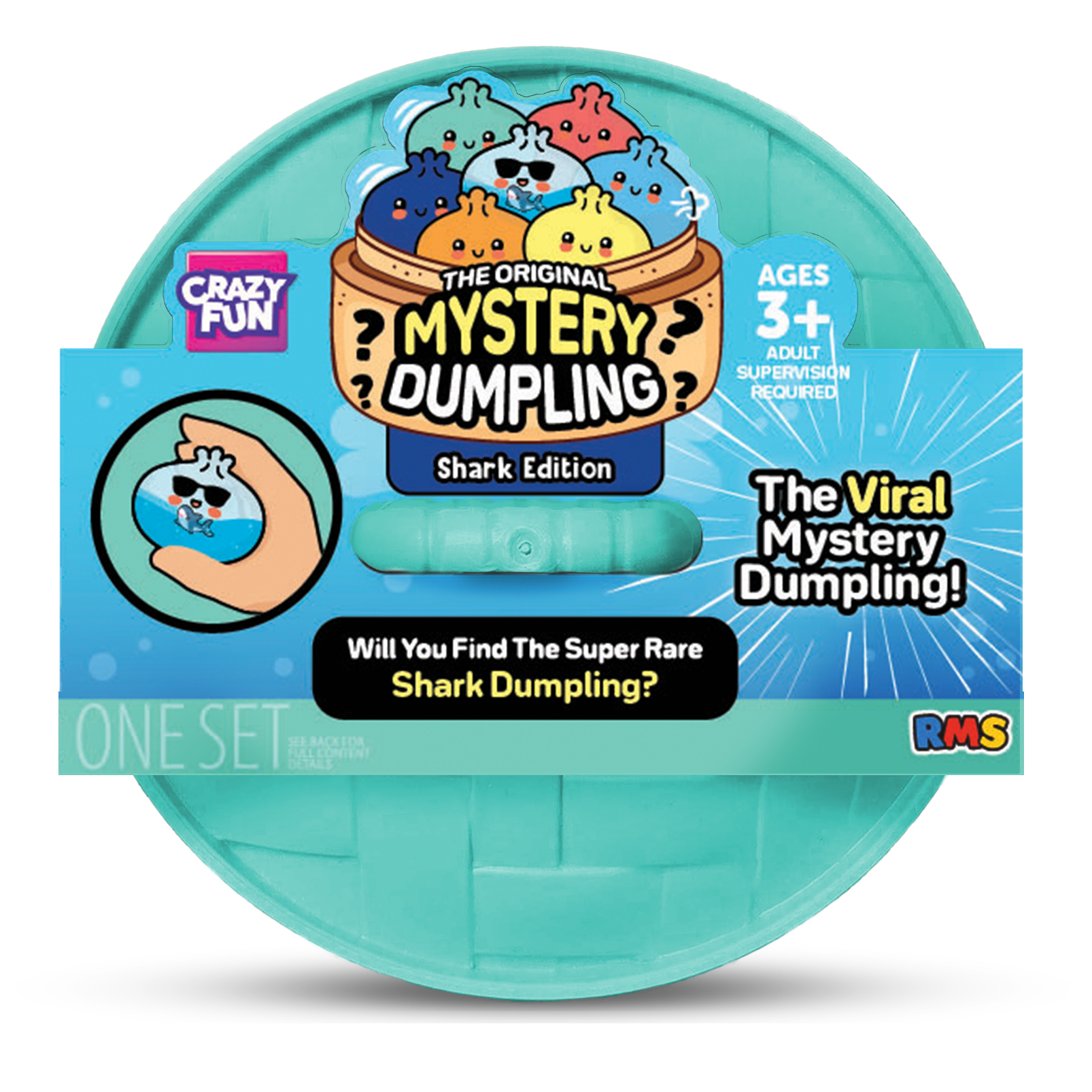 Shark Edition Mystery Dumpling, official RMS Crazy Fun product shot