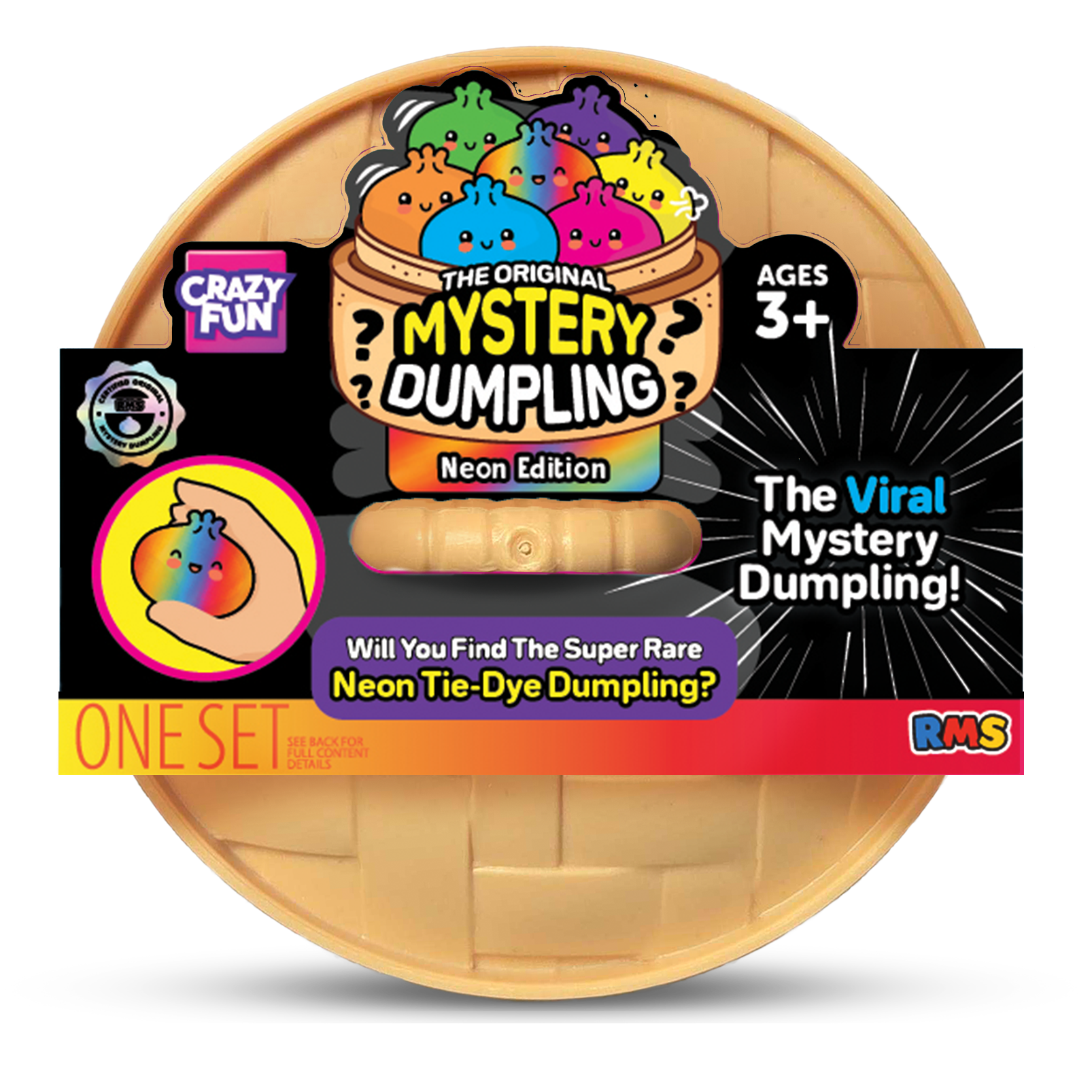 Neon Mystery Dumpling, official RMS Crazy Fun product shot