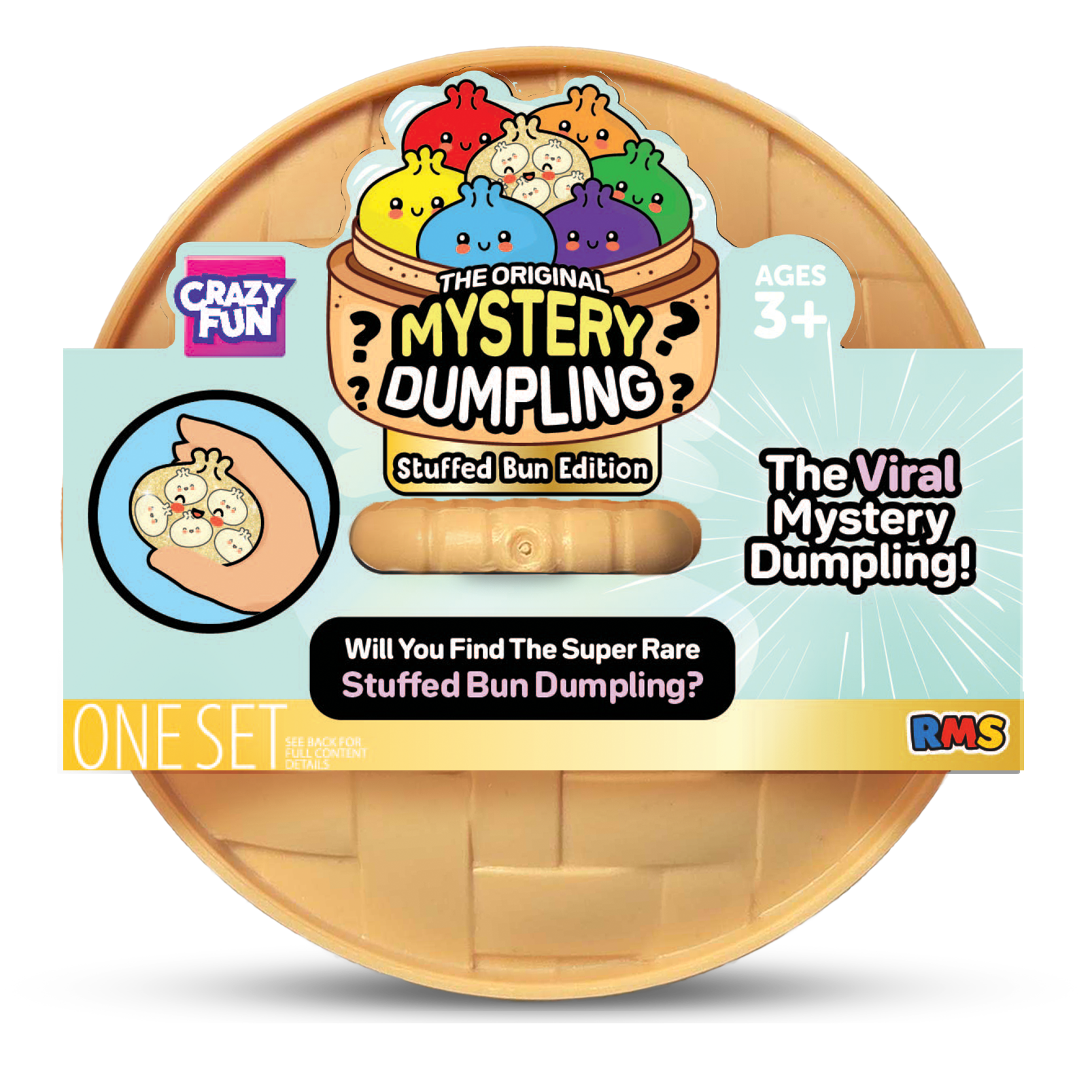 Stuffed Bun Mystery Dumpling, official RMS Crazy Fun product shot