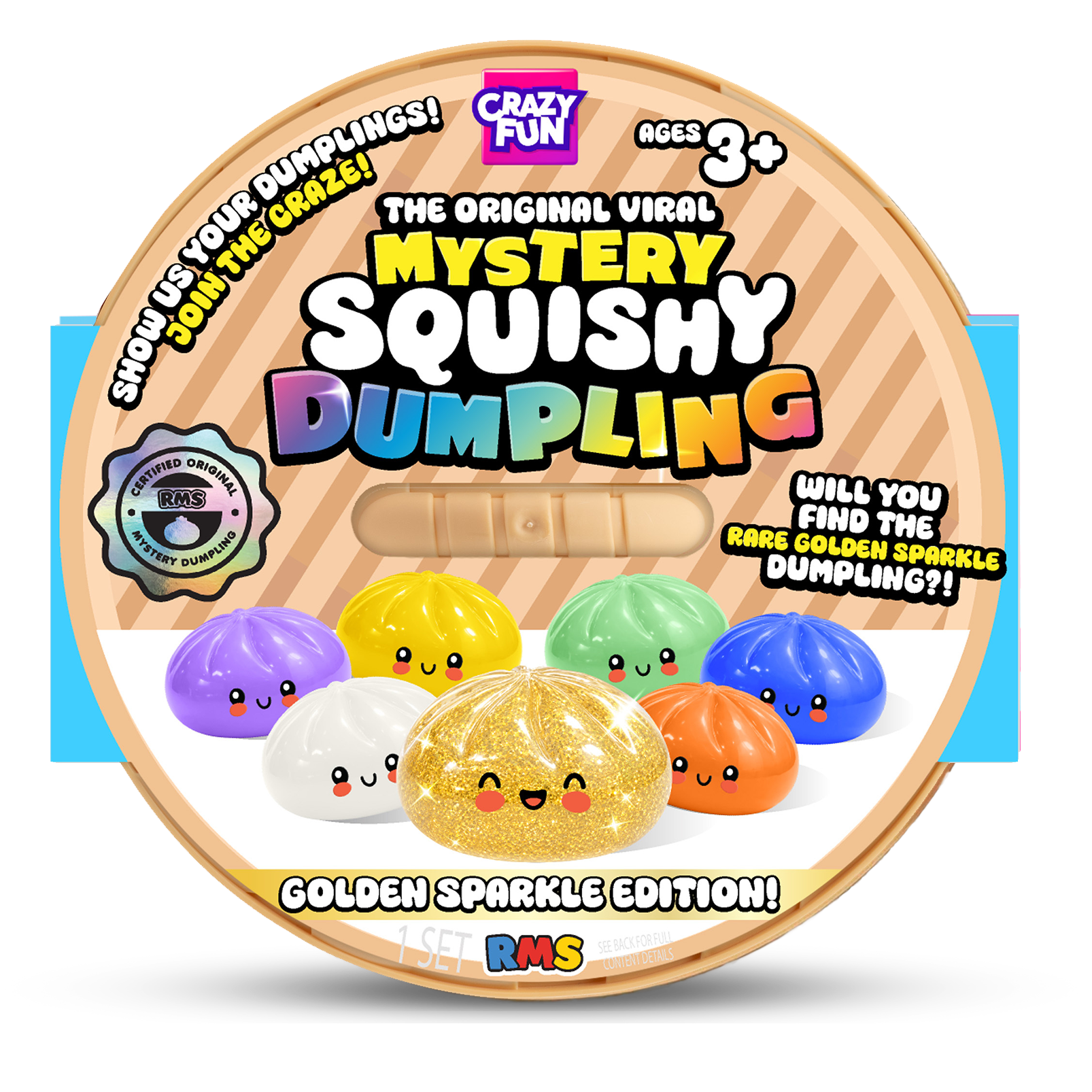 Golden Sparkle Mystery Dumpling, official RMS Crazy Fun product shot